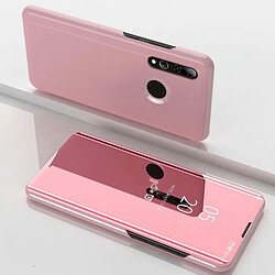 Wewoo Coque Étui en cuir à rabat horizontal pour miroir de galvanoplastie Huawei Enjoy 9S / P Smart + 2019avec support or rose