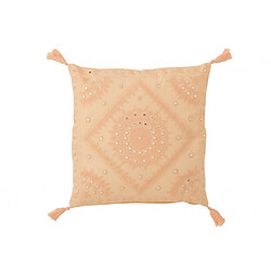 Dansmamaison Coussin Ibiza Floche Coton Pamplemousse