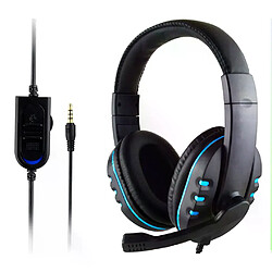 Casque 3.5mm filaire casque de jeu écouteurs musique pour PC Chat ordinateur avec Microphone