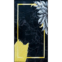 Avis Mani Textile Tapis Feuille Gold, Noir