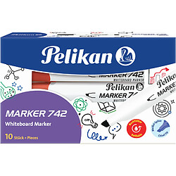 Pelikan Marqueur à tableau blanc 742, pointe biseautée,rouge ()