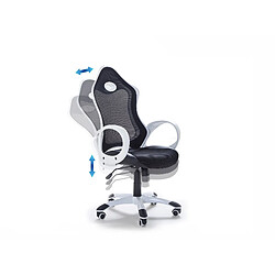 Acheter Beliani Chaise de bureau Noir blanc iCHAIR