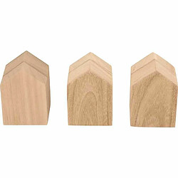 Acheter Artemio 8 maisons en bois avec plateau - 24 x 18 x 5,5 cm