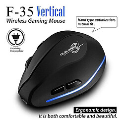 Universal F-35 Maison sans fil verticale de 2,4 GHz 2400dpi 6 boutons Ergonomic Optical Computer Gaming Mouse Gamer