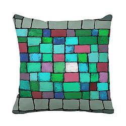 Alter Coussin avec impression numérique, 100% Made in Italy, Coussin de canapé décoratif, amovible et lavable, modèle Portia, 40x40x5 cm