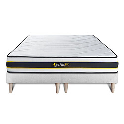 Sleepfit Ensemble double sommier + matelas FLEXY ressorts ensachés et mémoire de forme 160x200