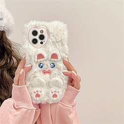 GUPBOO Étui pour iPhone13 Peluche lapin triste mignon coque de téléphone en silicone femelle