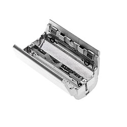 vhbw Grille double de rasoir de rechange compatible avec Braun 350, 360, 370, 380, 390cc rasoir électrique - Type 31B Avec cadre, argent