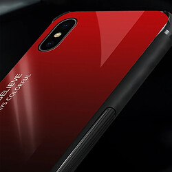 Acheter Wewoo Coque Housse en verre dégradé pour iPhone X rouge