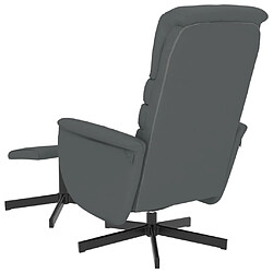 Acheter vidaXL Fauteuil inclinable avec repose-pied gris similicuir