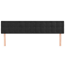 Avis Maison Chic Lot de 2 Têtes de lit design pour chambre - Décoration de lit Noir 100x5x78/88 cm Velours -MN67627