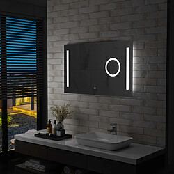 vidaXL Miroir mural à LED de salle de bain et capteur tactile 100x60cm