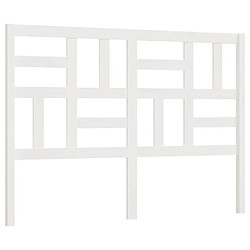 Maison Chic Tête de lit scandinave,Meuble de chambre Blanc 141x4x104 cm Bois massif de pin -MN88840