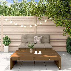 vidaXL Salon de jardin 2 pcs avec coussins marron miel bois massif