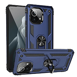 Coque en TPU Anti-chute hybride avec béquille bleu pour votre Xiaomi Mi 11