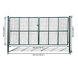 Avis vidaXL Portillon Maille 415 x 225 cm / 400 x 175 cm