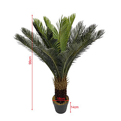 Avis Mobili Rebecca Plante artificielle Cycas Rebecca Mobili Siyar 90x35x35 Polyéthylène Vert Marron