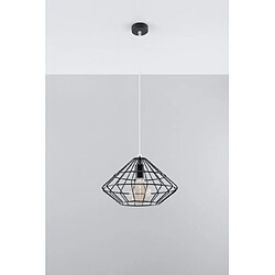 Luminaire Center Suspension UMBERTO acier noir 1 ampoule