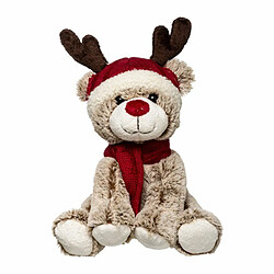 Peluche Enfant Renne Bonnet Étoile 35cm Naturel