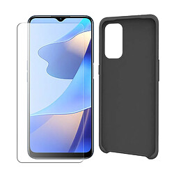 Film verre trempé pour Oppo A54s 6.52" CPH2273 + Coque de protection en silicone noir - Visiodirect -