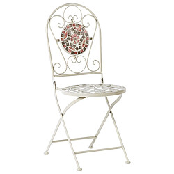 Acheter Beliani Chaise de jardin SPELLO Métal Blanc