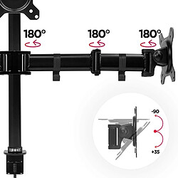 Duronic DM253 Support 3 écrans PC à Pince pour Bureau | Hauteur Ajustable | Rotatif/Inclinable/Pivotable | Compatibilité Universelle avec Moniteur d'Ordinateur LCD/LED VESA 75/100 pas cher