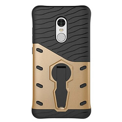 Wewoo Coque renforcée or pour Xiaomi Redmi Note 4 Résistant aux chocs 360 degrés Spin Tough Armure TPU + PC combinaison étui avec support