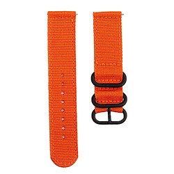 Bracelet en nylon 18mm, trois boucles lourdes, orange pour votre Garmin Venue 2S/Vivoactive 4S