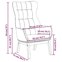 vidaXL Chaise de relaxation Gris foncé Tissu pas cher