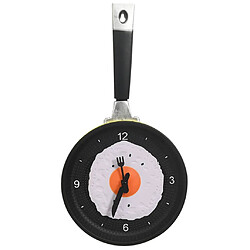 vidaXL 325164 Wall Clock with Fried Egg Pan Design 18,8 cm