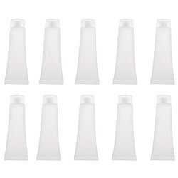 10pcs 30ml Tubes Vides Cosmétiques Conteneurs Bouteilles en Plastique Rechargeable pour Shampooing Nettoyant Gel Douche Lotion pour le Corps