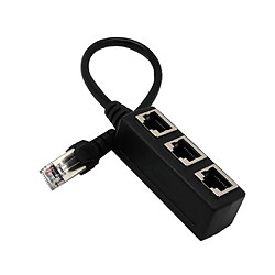 Acheter 2xRJ45 1 à 3 Ethernet LAN Réseau Séparateur Extender Adaptateur Câble De Connecteur