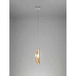 Avis Luminaire Center Suspension design 1 ampoule Chrome poli,ambre