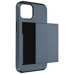 Avizar Coque iPhone 13 Pro Max Rangement Carte Coulissant Antichoc Defender Bleu nuit