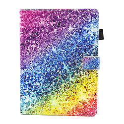 Etui en PU avec support diamant coloré pour votre Apple iPad 10.2 (2019)