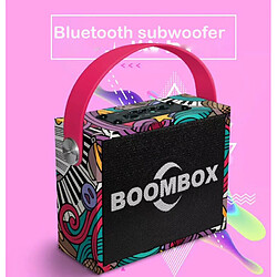 Universal Super Bass Portable Portable Bluetooth Haut-parleur Glaffiti Stereo Colonne Mini Subwoofer Boombox avec radio FM | Haut-parleurs portatifs (graffiti)