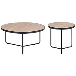 Beliani Lot tables basses et appoint MELODY BIG & MEDIUM