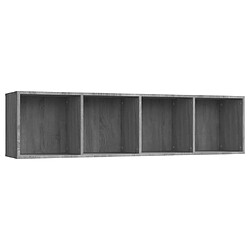 vidaXL Bibliothèque/Meuble TV Sonoma gris 143x30x36cm Bois ingénierie