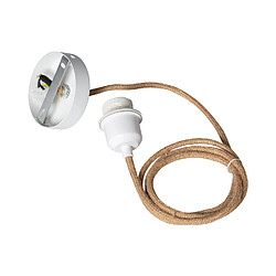 Acheter Ledkia Support à Douille pour Suspension avec Câble Textile Naturel et Blanc Naturel