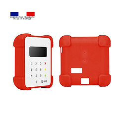 Mobilis Coque de protection avec coins renforcés pour terminal de paiement sumup air - made in france - rouge