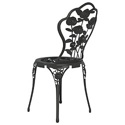 Acheter vidaXL Chaises de bistro lot de 2 Aluminium coulé Noir