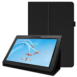 Etui en PU avec un support noir pour votre Lenovo Tab E10