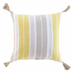 Paris Prix Coussin Tissé Déco Naturaline 40x40cm Jaune