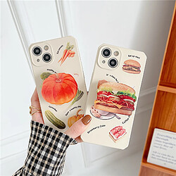 GUPBOO Étui pour iPhone13 Burger Stand Phone Case Idées de citrouille