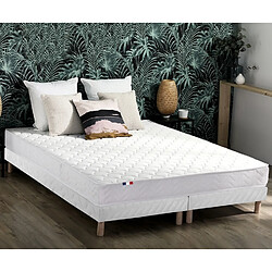 Idliterie Ensemble Matelas accueil Latex 3 zones INITIAL - Bi Confort Mousse & Latex + Sommier - Made in France