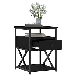 Avis vidaXL Tables de chevet 2 pcs noir 40x42x55 cm bois d’ingénierie