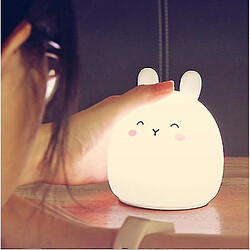 Universal Lampe de nuit éclairage d'ambiance silicone lapin lumière rechargeable chambre à coucher lampe de table allaitement maternel protection des yeux sommeil