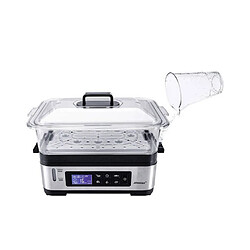 steba - cuiseur vapeur 2 paniers 1200w inox/noir - dg2