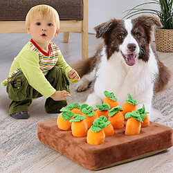 Jouets interactifs pour chiens, carotte Snuffle Mat pour chiens Peluche Puzzle Toys 2 en 1 Nosework Feed Jeux pour Pe