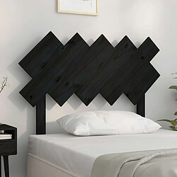 Maison Chic Tête de lit scandinave,Meuble de chambre Noir 104x3x80,5 cm Bois massif de pin -MN67583